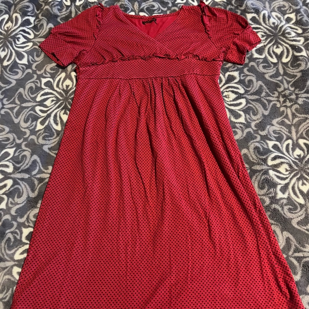 Juicy couture red dress with black hearts size 5T